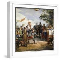 Philippe-Auguste à la bataille de Bouvines, le 27 juillet 1214-Horace Vernet-Framed Giclee Print