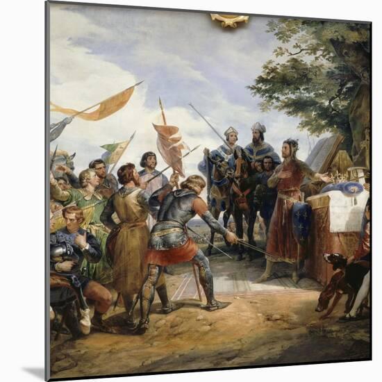 Philippe-Auguste à la bataille de Bouvines, le 27 juillet 1214-Horace Vernet-Mounted Giclee Print