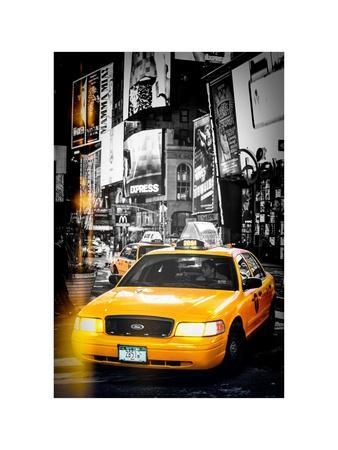 New York Taxi Scene Art Giant Poster A0 A1 A2 A3 A4 Sizes 
