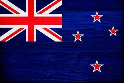 New Zealand Flag Design with Wood Patterning - Flags of the World Series