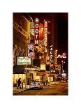 Urban Scene, Radio City Music Hall by Night, Manhattan, Times Square, New York, White Frame-Philippe Hugonnard-Photographic Print