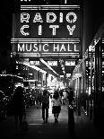 Urban Scene, Radio City Music Hall by Night, Manhattan, Times Square, New York, White Frame-Philippe Hugonnard-Photographic Print