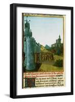 Philippe III le Hardi,French King 1270-1285,captures the castle Foix to avenge the murder of Arnaud-Jean Fouquet-Framed Giclee Print