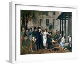 Philippe Pinel Releasing Lunatics from Their Chains at the Salpetriere Asylum in Paris in 1795-Tony Robert-fleury-Framed Giclee Print