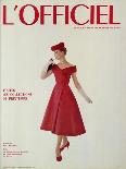 L'Officiel, October 1958 - Robe de Cocktail de Givenchy, Chapeau Exécuté en Voilette de Soie-Philippe Pottier-Art Print
