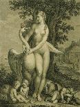 Leda and the Swan, Engraving-Philippe Triere-Framed Giclee Print