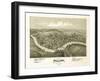 Philippi, West Virginia - Panoramic Map-Lantern Press-Framed Art Print