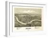 Philippi, West Virginia - Panoramic Map-Lantern Press-Framed Art Print