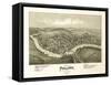 Philippi, West Virginia - Panoramic Map-Lantern Press-Framed Stretched Canvas