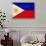 Philippines Flag Design with Wood Patterning - Flags of the World Series-Philippe Hugonnard-Stretched Canvas displayed on a wall