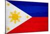 Philippines Flag Design with Wood Patterning - Flags of the World Series-Philippe Hugonnard-Stretched Canvas