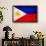 Philippines Flag Design with Wood Patterning - Flags of the World Series-Philippe Hugonnard-Framed Art Print displayed on a wall