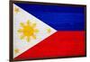 Philippines Flag Design with Wood Patterning - Flags of the World Series-Philippe Hugonnard-Framed Art Print