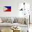 Philippines Flag Design with Wood Patterning - Flags of the World Series-Philippe Hugonnard-Art Print displayed on a wall