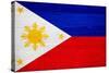 Philippines Flag Design with Wood Patterning - Flags of the World Series-Philippe Hugonnard-Stretched Canvas