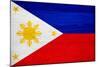 Philippines Flag Design with Wood Patterning - Flags of the World Series-Philippe Hugonnard-Mounted Art Print