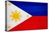 Philippines Flag Design with Wood Patterning - Flags of the World Series-Philippe Hugonnard-Stretched Canvas