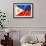 Philippines Flag-daboost-Framed Art Print displayed on a wall