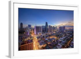 Philippines, Manila, Makati Business District, Makati Avenue and City Skyline-Michele Falzone-Framed Photographic Print
