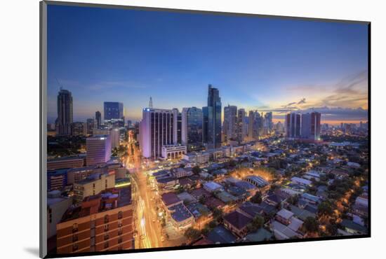 Philippines, Manila, Makati Business District, Makati Avenue and City Skyline-Michele Falzone-Mounted Photographic Print