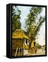 Philippines - Manila - Traditional Bamboo Stilt Houses-null-Framed Stretched Canvas