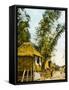 Philippines - Manila - Traditional Bamboo Stilt Houses-null-Framed Stretched Canvas