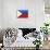 Philippines National Flag-null-Mounted Art Print displayed on a wall