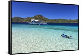 Philippines, Palawan, Calamian Group, Cagdanao Island, Tourists Snorkelling (Mr)-Michele Falzone-Framed Stretched Canvas