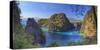 Philippines, Palawan, Coron Island, Kayangan Lake, Elevated View from One of the Limestone Cliffs-Michele Falzone-Stretched Canvas