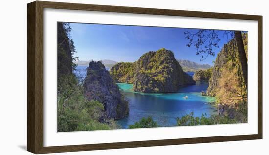 Philippines, Palawan, Coron Island, Kayangan Lake, Elevated View from One of the Limestone Cliffs-Michele Falzone-Framed Photographic Print