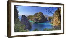 Philippines, Palawan, Coron Island, Kayangan Lake, Elevated View from One of the Limestone Cliffs-Michele Falzone-Framed Photographic Print