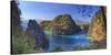 Philippines, Palawan, Coron Island, Kayangan Lake, Elevated View from One of the Limestone Cliffs-Michele Falzone-Stretched Canvas