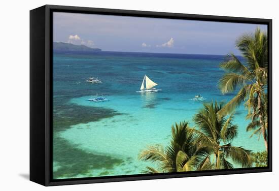 Philippines, Visayas, Boracay Island, Diniwid Beach-Michele Falzone-Framed Stretched Canvas