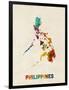 Philippines Watercolor Map-Michael Tompsett-Framed Art Print