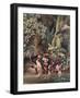 Philippino Women Washing Beneath a Banana Tree, 1863-C. W. Andrews-Framed Giclee Print