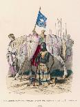 French Chevalier Banneret (Horseman Carrying a Banner) Prays Before Leaving for the Second Crusade-Philippoteaux-Stretched Canvas