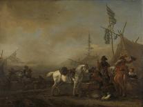Partida De Cetrería Entrando En Un Río, 1655-1658-Philips Wouwerman-Giclee Print