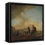Philips Wouwerman / 'Two Horses', ca. 1650, Dutch School, Oil on panel, 33 cm x 32 cm, P02146.-PHILIPS WOUWERMAN-Framed Stretched Canvas