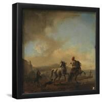 Philips Wouwerman / 'Two Horses', ca. 1650, Dutch School, Oil on panel, 33 cm x 32 cm, P02146.-PHILIPS WOUWERMAN-Framed Poster