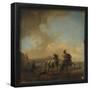 Philips Wouwerman / 'Two Horses', ca. 1650, Dutch School, Oil on panel, 33 cm x 32 cm, P02146.-PHILIPS WOUWERMAN-Framed Poster