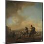 Philips Wouwerman / 'Two Horses', ca. 1650, Dutch School, Oil on panel, 33 cm x 32 cm, P02146.-PHILIPS WOUWERMAN-Mounted Poster