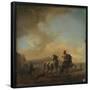 Philips Wouwerman / 'Two Horses', ca. 1650, Dutch School, Oil on panel, 33 cm x 32 cm, P02146.-PHILIPS WOUWERMAN-Framed Poster