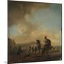 Philips Wouwerman / 'Two Horses', ca. 1650, Dutch School, Oil on panel, 33 cm x 32 cm, P02146.-PHILIPS WOUWERMAN-Mounted Poster