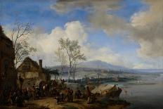 Landscape with Figures-Philips Wouwermans-Stretched Canvas