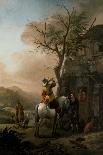 Landscape with a Resting Horseman in Front of a Tavern, 17Th Century (Oil on Panel)-Philips Wouwermans Or Wouwerman-Giclee Print