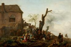 A Hawking Party (Oil on Copper)-Philips Wouwermans Or Wouwerman-Framed Giclee Print