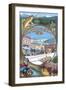 Philipsburg, Montana Montage-Lantern Press-Framed Art Print