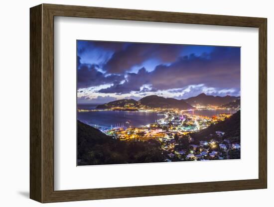 Philipsburg, Sint Maarten, Dutch Antilles Cityscape at the Great Salt Pond.-SeanPavonePhoto-Framed Photographic Print