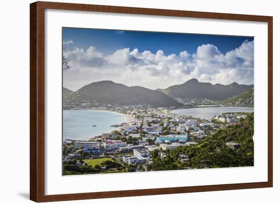 Philipsburg, Sint Maarten, Dutch Antilles Cityscape at the Great Salt Pond.-SeanPavonePhoto-Framed Photographic Print