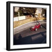 Phill Hill Racing a Ferrari D246, Monaco Grand Prix, Monte Carlo, 1959-null-Framed Photographic Print